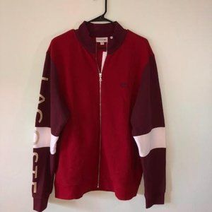 LACOSTE men's zip-up jacket/shirt with logo on arm